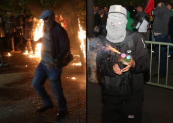 Pamje të rënda/ Digjet nga molotovi në protestë, babai i aktores shqiptare