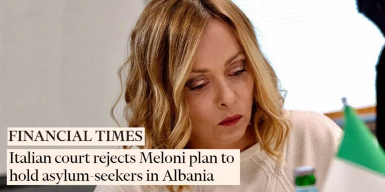 “Financial Times”: Meloni në siklet pas rrëzimit të paktit me Shqipërinë