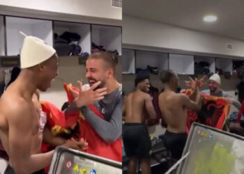 VIDEO/ Edon çfarë po bën? Pas golit dhe festës kuqezi, Zhegrova lëshon përtokë flamurin kombëtar!