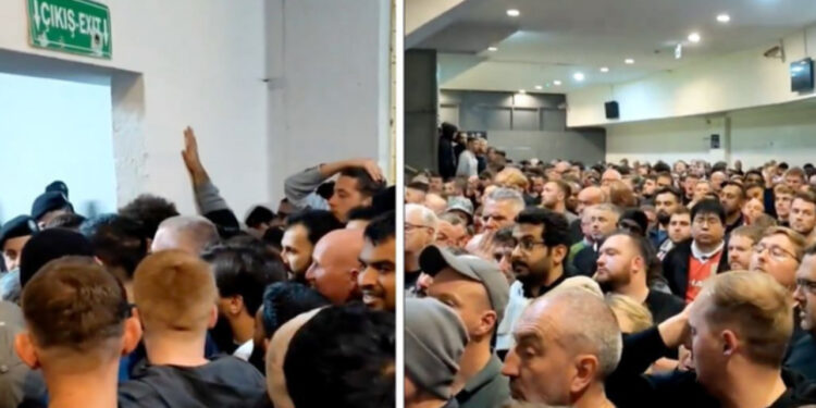 Skandal, turqit kyçin tifozët e United në stadiumin e Fenerbahçes deri në agim