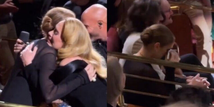 VIDEO/ Celine Dion i shkon në koncert si spektatore, Adele ndërpret këngën për ta përqafuar mes lotësh
