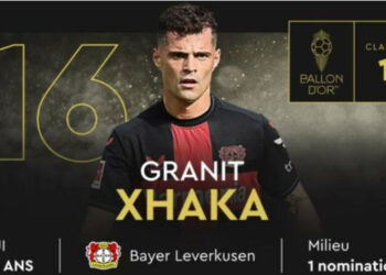 Shqiptari i parë në histori në garën për Topin e Artë, Granit Xhaka renditet i 16-ti