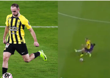 VIDEO/ Të gjithë në këmbë! Mario Mitaj SPEKTAKOLAR në Arabi, mbrojtësi shqiptar turpëron kundërshtarin me “tek lëvizje”