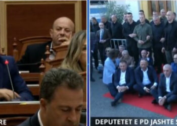 Përplasje jashtë Parlamentit/ Demokratët ulen këmbëkryq, Spiropali: Gati të flasim