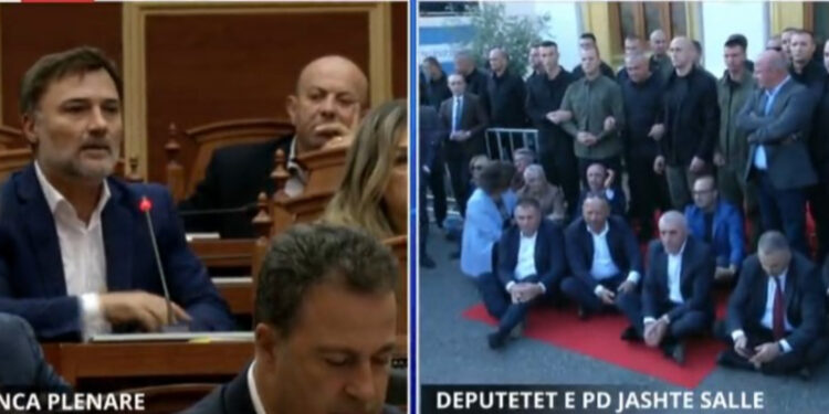 Përplasje jashtë Parlamentit/ Demokratët ulen këmbëkryq, Spiropali: Gati të flasim