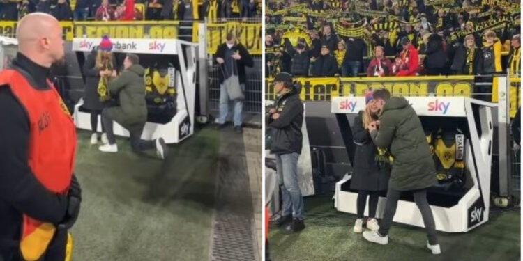 VIDEO/ Tifozi i propozon të dashurës së tij para 81 mijë personave, ajo …