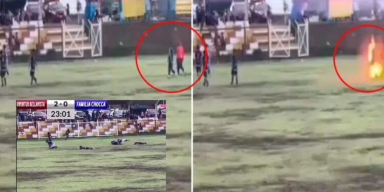 Rrufeja vret një futbollist në fushë dhe disa tjerë i lë me lëndime të rënda