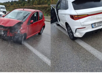 Aksident masiv në dalje të tunelit Elbasan-Tiranë/ Përplasen 4 makina, disa të plagosur