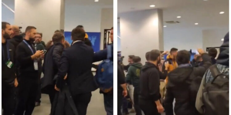 VIDEO/ E turpshme, zyrtari i Rumanisë tenton të sulmojë fizikisht Edon Zhegrovën!