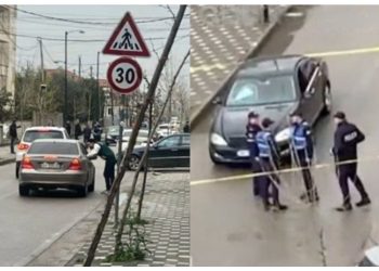 VIDEO/ I plagosuri nga konflikti në Kamëz dërgohet te spitali i Traumës, dalin pamjet e makinës së dëmtuar dhe me xhama të thyer