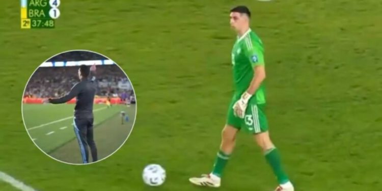 Emi Martinez poshtëroi Brazilin me gjestin e tij, edhe Scaloni i tha të ndalonte