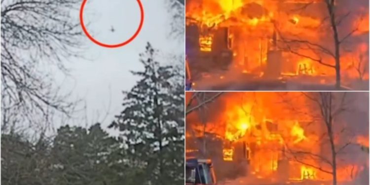 VIDEO/ Pamjet traumatike, momenti kur avioni rrëzohet mbi një shtëpi dhe shpërthen në flakë