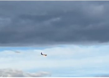 VIDEO/ E frikshme/ Çfarë po ndodh?! Avioni merr flakë në ajër 