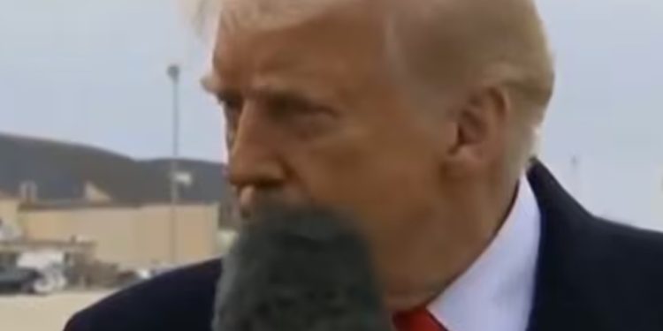 VIDEO/ Donald Trump goditet aksidentalisht me një mikrofon gjatë një konference për shtyp