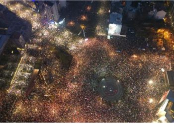 Protesta në Beograd, ministria: Morën pjesë 107 mijë qytetarë