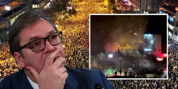 Studentët “pushtuan” Beogradin, reagon Vuçiç: Protestë e madhe, me energji negative, zemërim dhe mllef