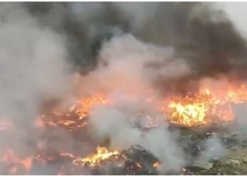 Përfshihet nga flakët fusha e mbetjeve në Vlorë, zjarri rrezikon banesat pranë