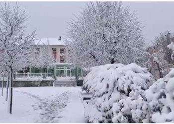 Puka zbardhet nga dëbora/ Apelohet për kujdes për shkak të ngricave të mundshme gjatë natës