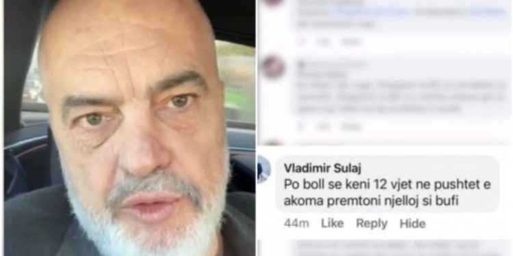 “Keni 12 vite në pushtet, dhe premtoni njësoj si bufi”- Rama i përgjigjet komentuesit: Unë bëj atë që them dhe them atë që bëj!