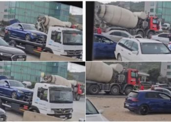 Aksident në autostradën Tiranë-Durrës, përplasen dy makina