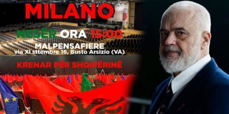 Italia ndalesa e parë në diasporë pas hapjes zyrtare të fushatës, Rama zhvillon sot takim me shqiptarët në Milano