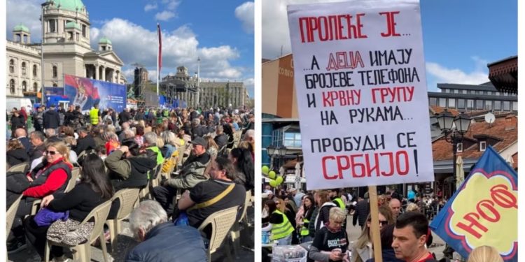 Kundërshtarët dhe mbështetësit e Vuçiç protestojnë në qytetet serbe mes tensioneve në rritje