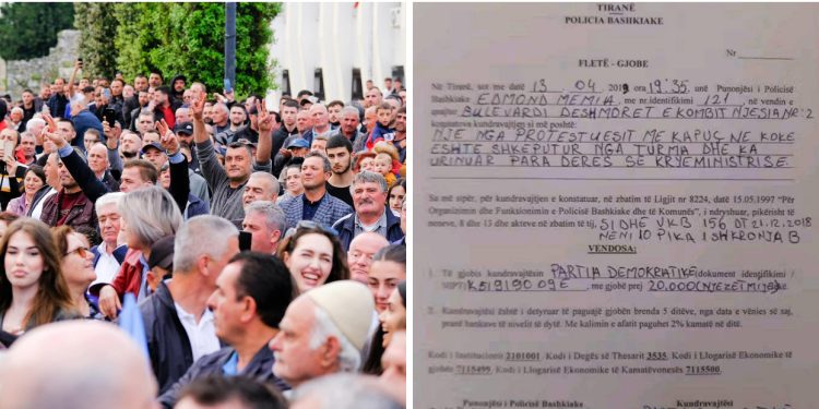 SKANDAL/ Policia gjobit me 200 mijë lekë PD, pse protestuesi urinoi te kryeministria!