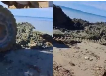 VIDEO/ Zona e plazhit në Durrës zgjerohet me argjil në vend të rërës, qytetari: Ja ça bëhet këtu