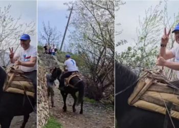 Incidenti në takimin elektoral në Ostren/ Xhelal Mziu shfaqet mbi kalë duke kërkuar vota: Derë më derë si në kohën e Skënderbeut