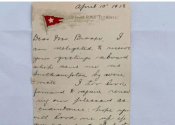 “Do të pres deri në fund të udhëtimit për të gjykuar anijen…”, letra historike e të mbijetuarit të Titanikut shitet në ankand për vlerën marramendëse prej 300 mijë paund