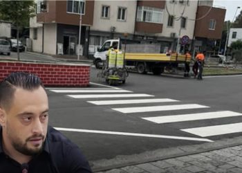 Absurdi në Shijak/ Vijat e bardha për këmbësorët të çojnë në një mur