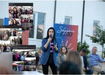 FOTO/ Emiriana Sako shkel në mënyrë të vazhdueshme ligjin, shfrytëzon fëmijët për fushatë elektorale