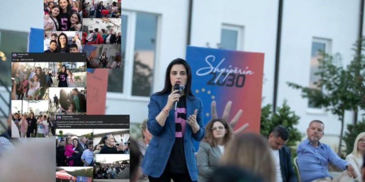 FOTO/ Emiriana Sako shkel në mënyrë të vazhdueshme ligjin, shfrytëzon fëmijët për fushatë elektorale