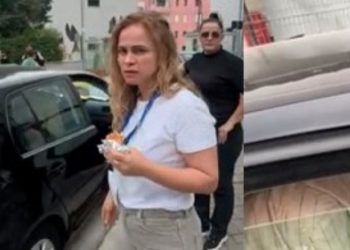 Sekretarja e Rakip Sulit dhe 3 vajza të tjera kapen ‘mat’ me lista në duar, kërcënojnë personin që i filmoi: Ik andej se të zhduka fare! Plerë e dreqit