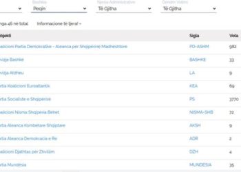 Peqin/ PS merr 74.80 përqind të votave, PD 19.48 përqind