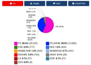 Rezultati i numërimit/ Partia Socialiste renditet e para në Dibër me 56.4%, ja sa vota ka marrë PD-ASHM