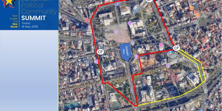 Samiti i Komunitetit Politik Europian/ Ja akset rrugore që do të bllokohen sot dhe nesër në Tiranë, orari përkatës
