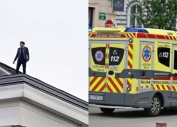 Deputeti slloven ngjitet në çatinë e parlamentit, shpëtohet në momentin e fundit