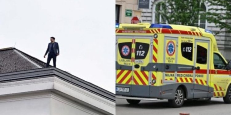 Deputeti slloven ngjitet në çatinë e parlamentit, shpëtohet në momentin e fundit