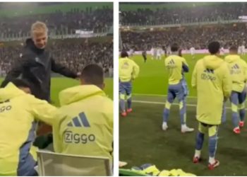 Portieri i Ajaxit tentoi të tallej me djaloshin që mbledh topa, por e pësoi keq