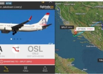Panik në ajër/ Çahet xhami në kabinë, avioni i linjës Tiranë–Oslo bën ulje emergjente në Kroaci