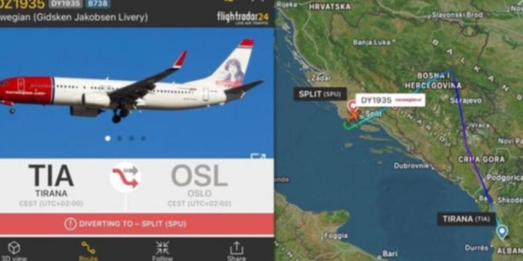 Panik në ajër/ Çahet xhami në kabinë, avioni i linjës Tiranë–Oslo bën ulje emergjente në Kroaci