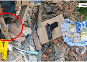 FOTO/ Plagosja e dyfishtë në Rrogozhinë/ Gjendet e fshehur në mur arma e krimit 