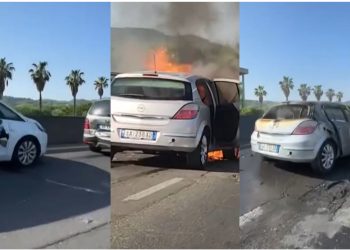 VIDEO/ Aksident në autostradën Tiranë-Durrës, një automjet shkrumbohet nga flakët