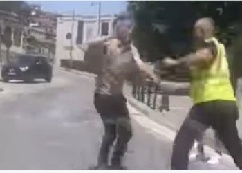VIDEO/ Plas sherri në rrugë/ Polici bashkiak në Berat konfliktohet me qytetarin