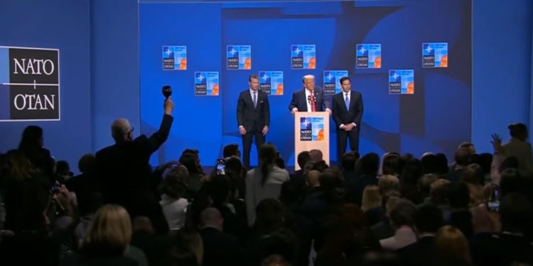 Trump në konferencën në Hagë: Në javët e fundit u kujdesëm dhe për Kosovën dhe Serbinë…