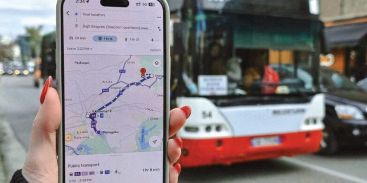 Transporti publik me Google Maps, çorientues