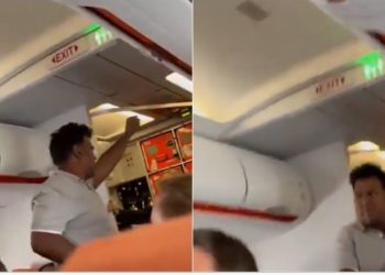 VIDEO/ “Kam bombë”, kaos në fluturimin nga Londra për në Belfast, 41-vjeçari kërcënon pasagjerët në avion dhe Presidentin Trump