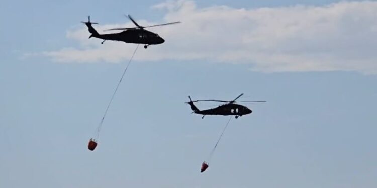 34 vatra zjarri në 24 orët e fundit, pesë aktive/ Flakët vazhdojnë të rrezikojnë disa fshatra në Gramsh dhe Fushë Arrëz.