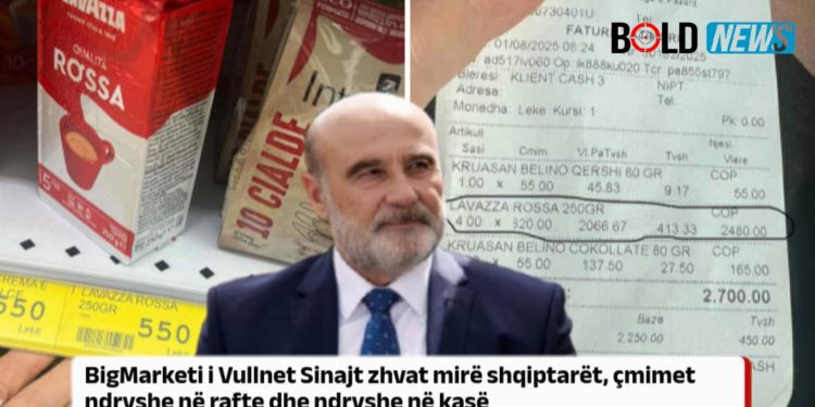 BigMarketi dhe Vullnet Sinajti kapin shqiptarët: çmimet ndryshojnë në raft dhe në kasë